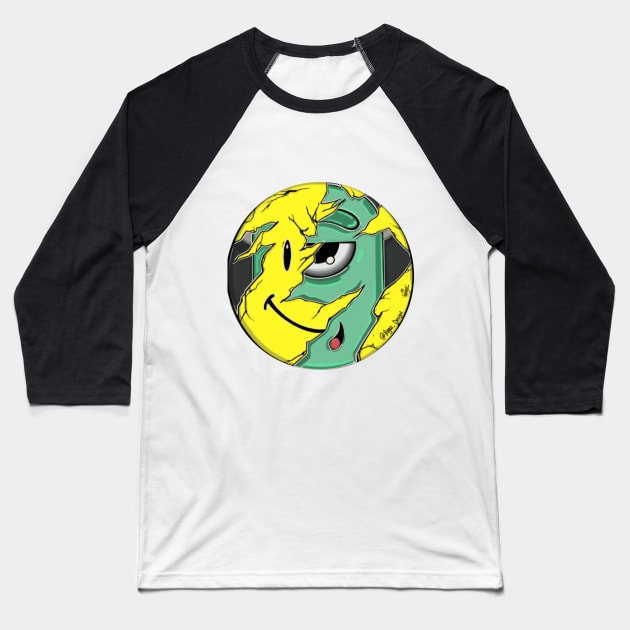 Hugus smiley face Baseball T-Shirt by hugusdesign